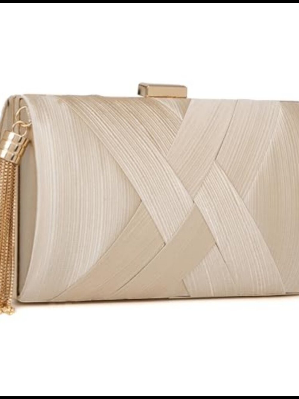 Women's Evening Clutch Purse with Tassel Removable Chain Straps Formal Party Bag